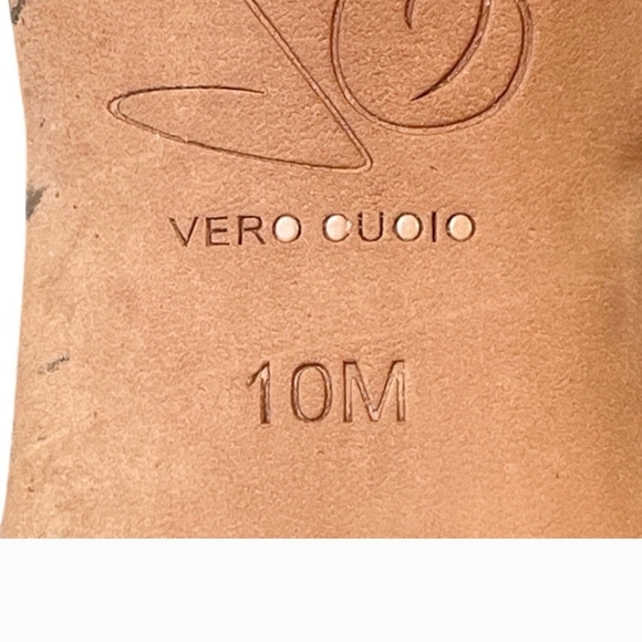 Natural Snake Embossed Slingback Kitten Heel Pointed Toe Suede Details Size 10 - Picture 11 of 13